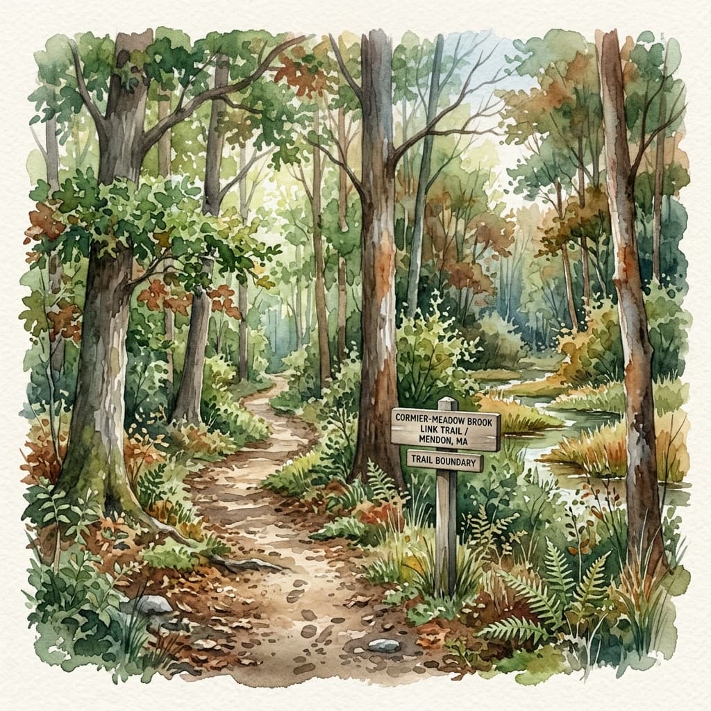 Illustrated view of Cormier-Meadow Brook Link Trail