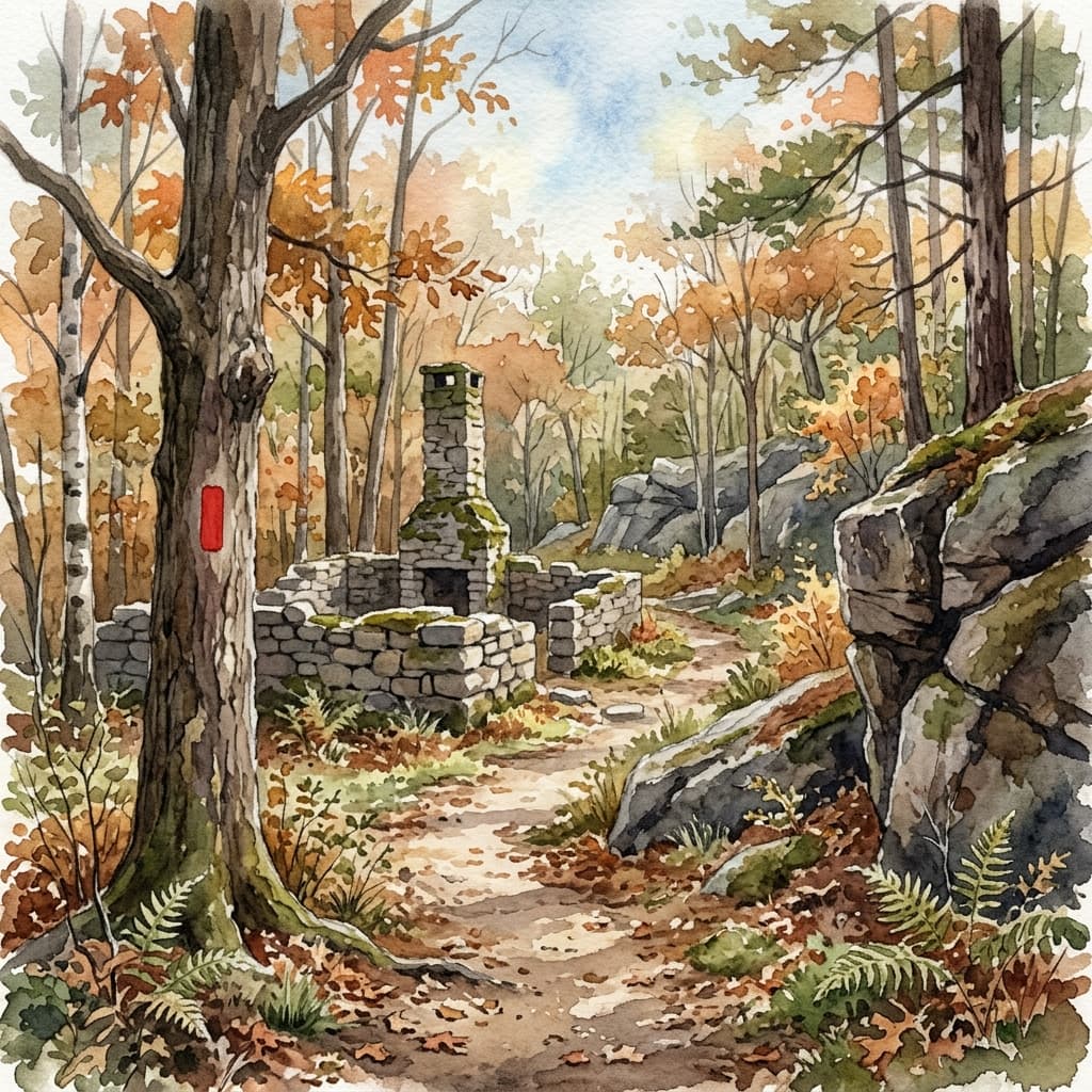 Illustrated view of Albee Trail