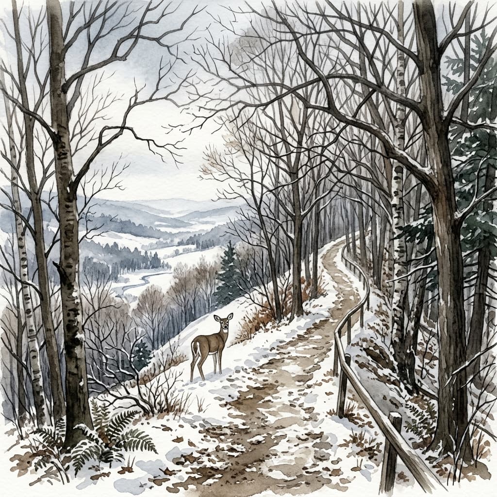 Illustrated view of Inman Hill Loop