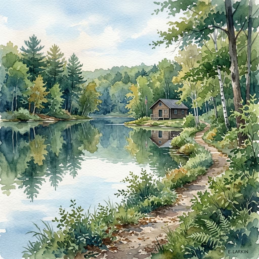 Illustrated view of Inman Pond Loop