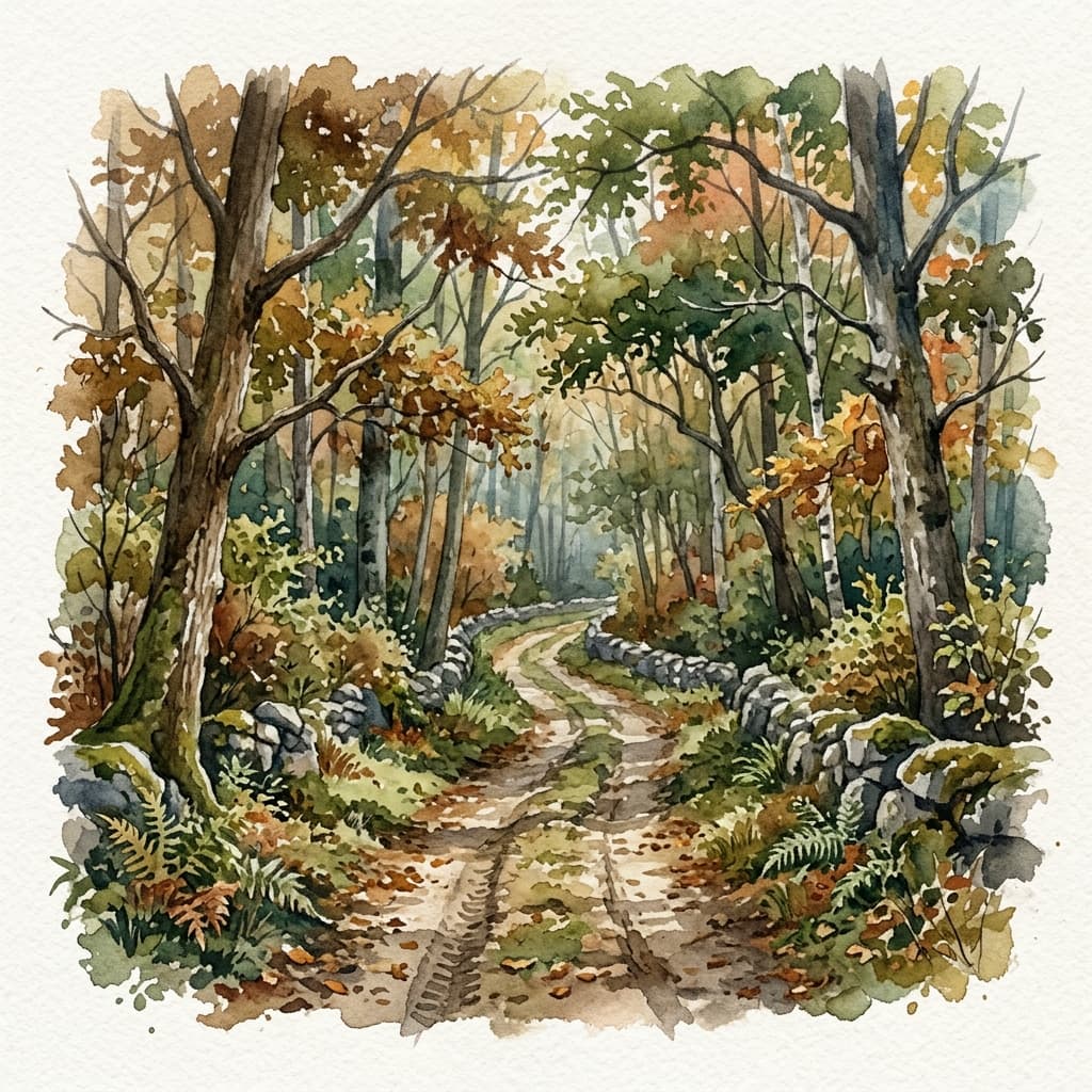 Illustrated view of Old Cart Trail