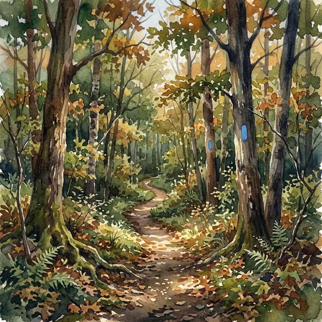 Illustrated view of Blue Trail