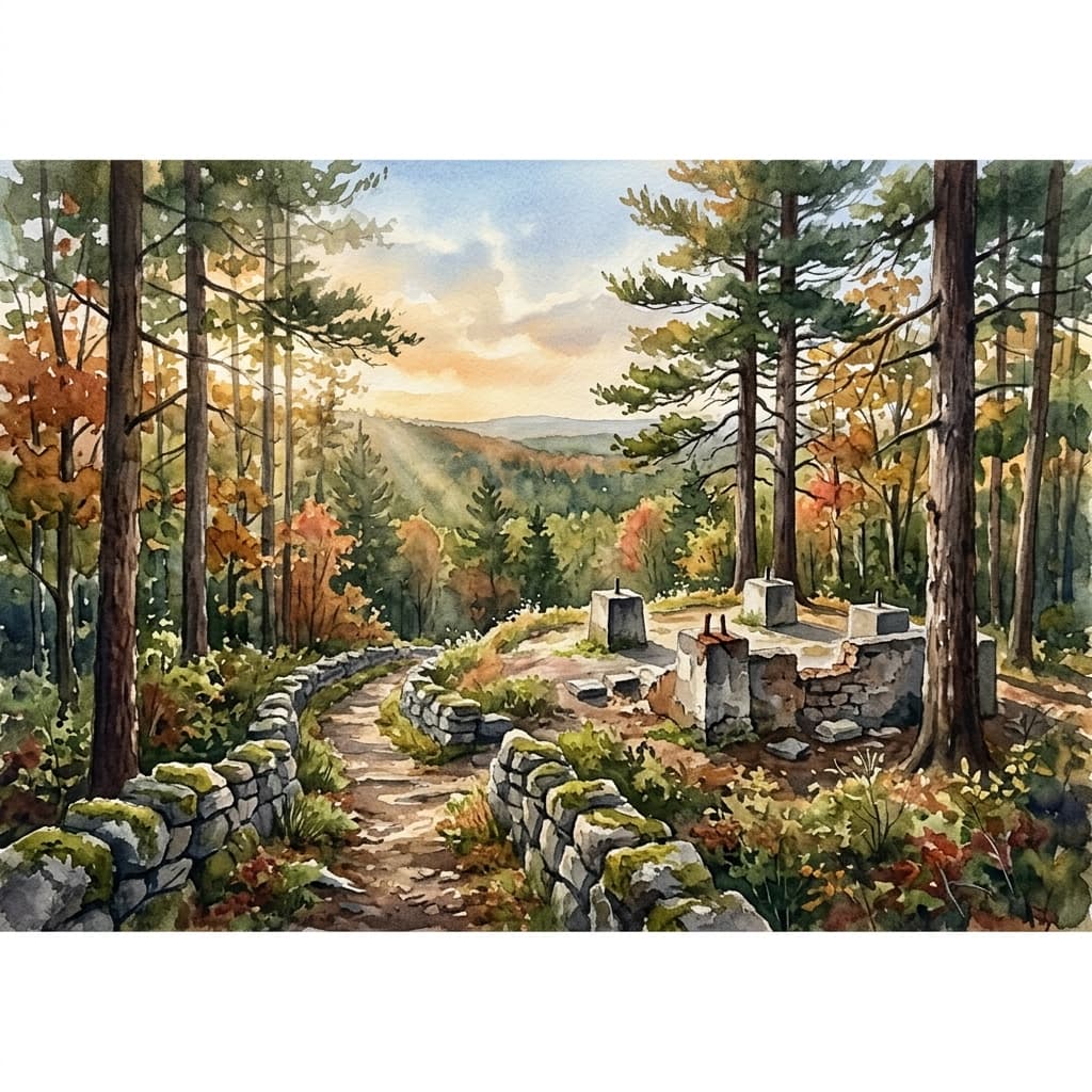 Illustrated view of Wigwam Hill Loop